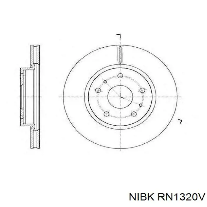 RN1320V Nibk Гальмо дискове переднє