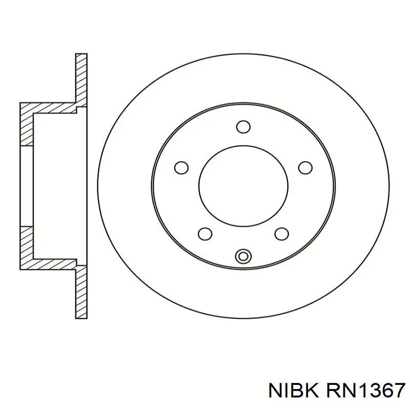 RN1367 Nibk диск гальмівний задній