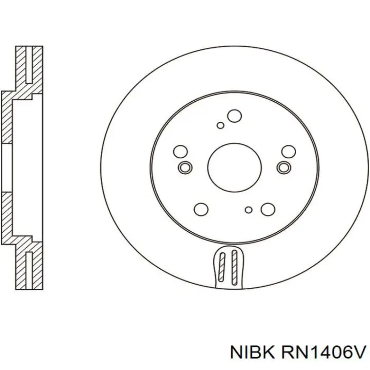 RN1406V Nibk Гальмо дискове переднє