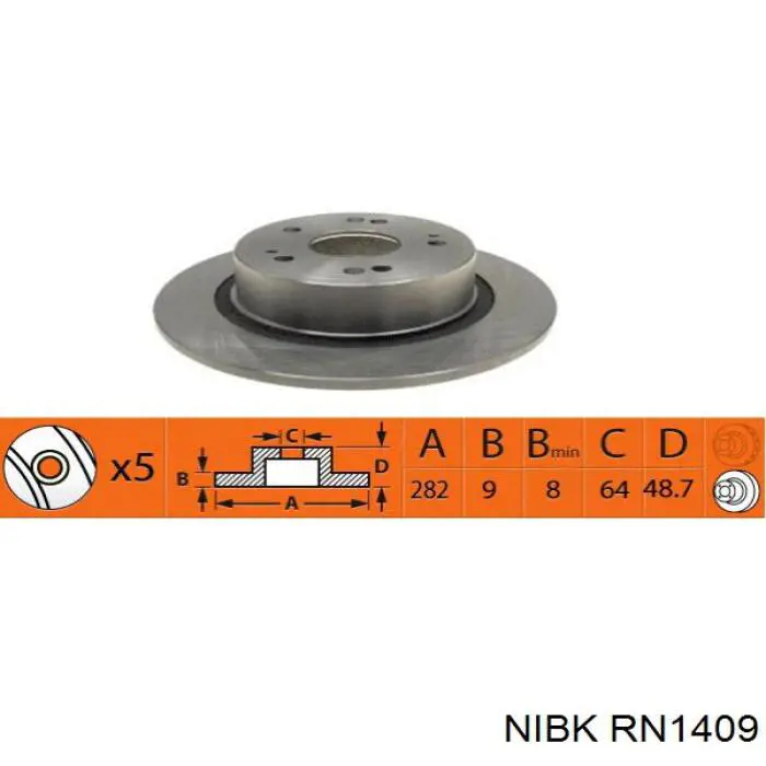 Гальмівні диски RN1409 Nibk