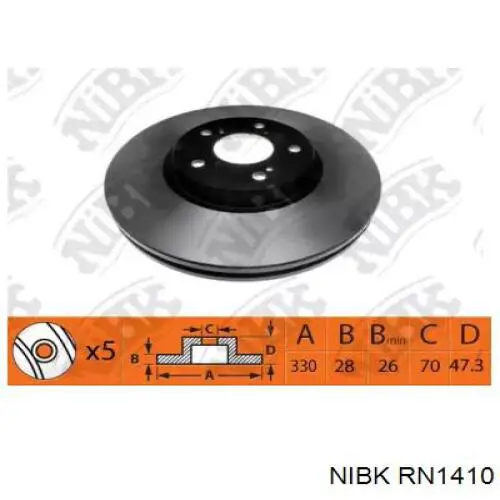 Диск гальмівний передній 12740071R Centric Parts