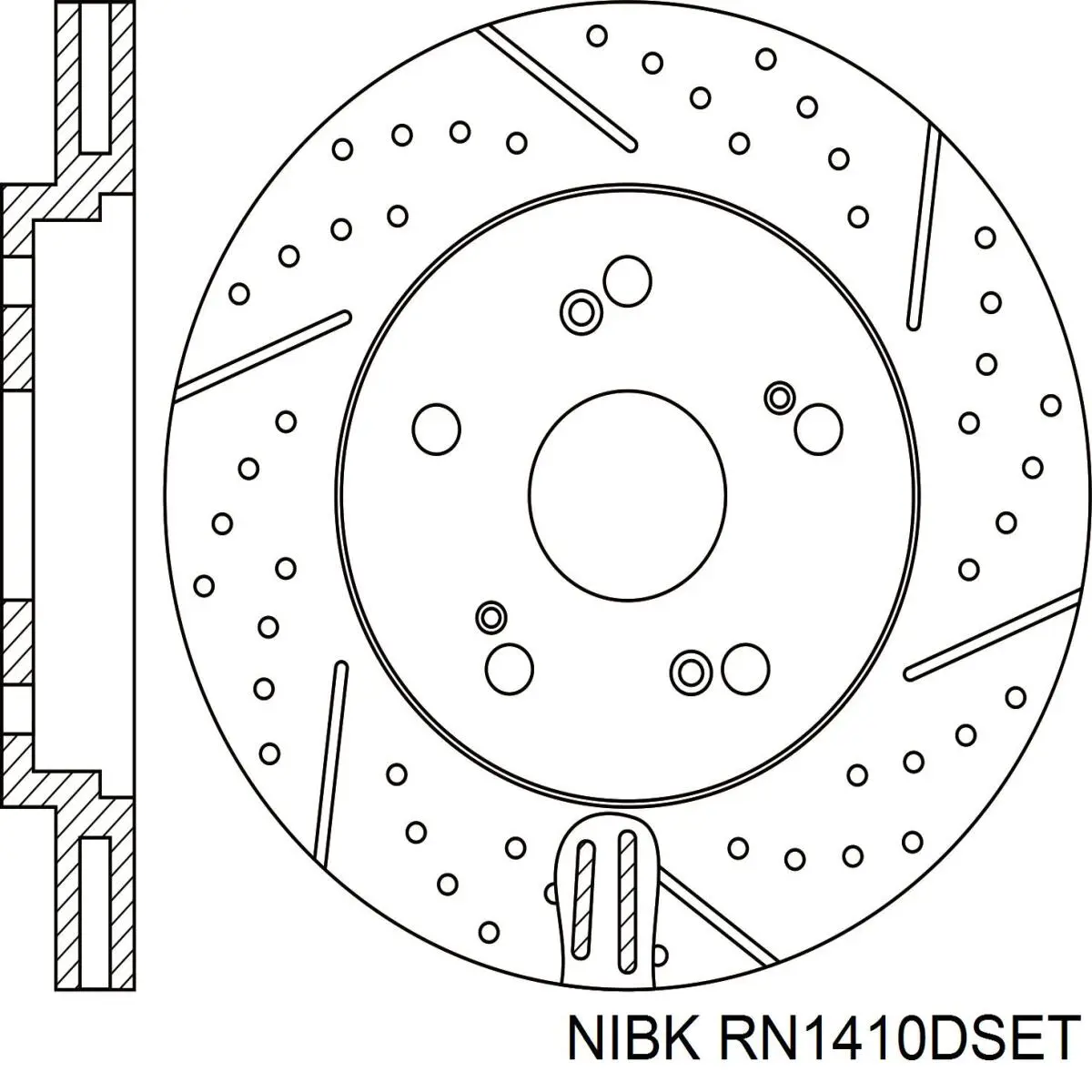 Диск переднього гальма Nibk RN1410DSET ціна, від 97.33 USD