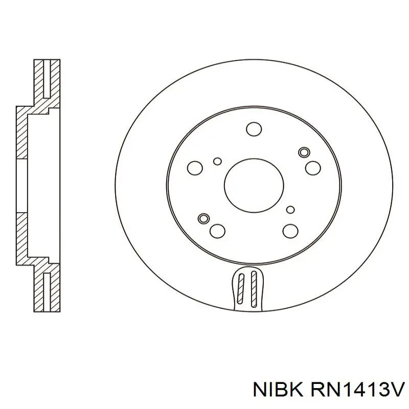 Гальмівні диски передні RN1413V Nibk
