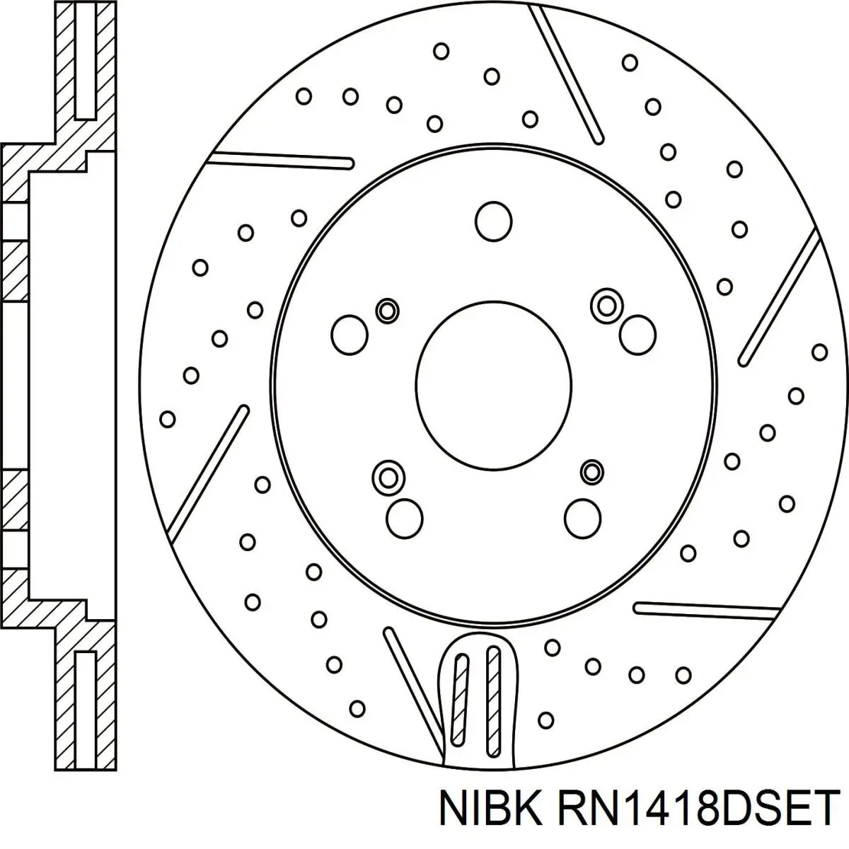 Диск переднього гальма Nibk RN1418DSET ціна, від 62.05 USD