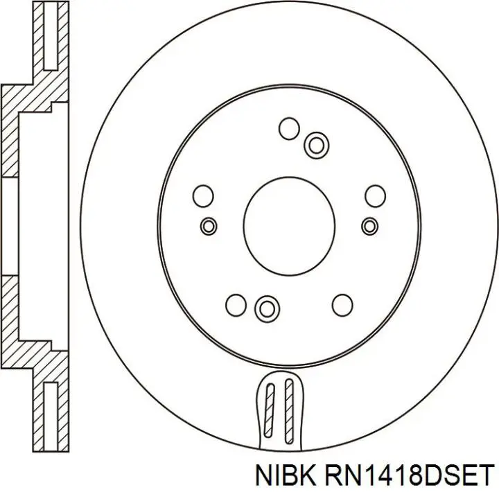 Гальмівні диски передні RN1418DSET Nibk
