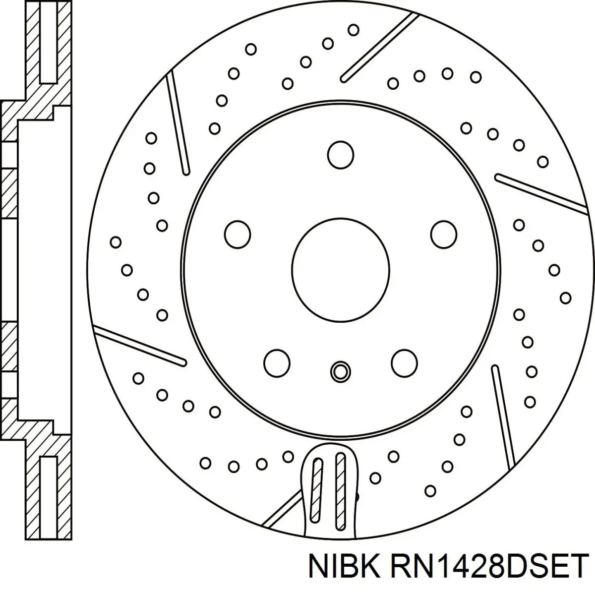 Диск гальмівний передній RN1428DSET Nibk