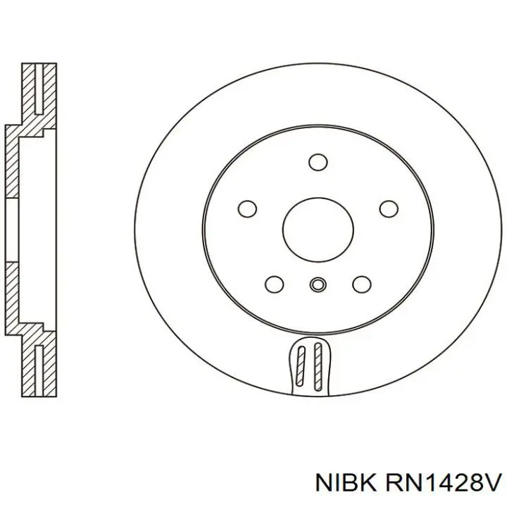 Диск гальмівний передній RN1428V Nibk