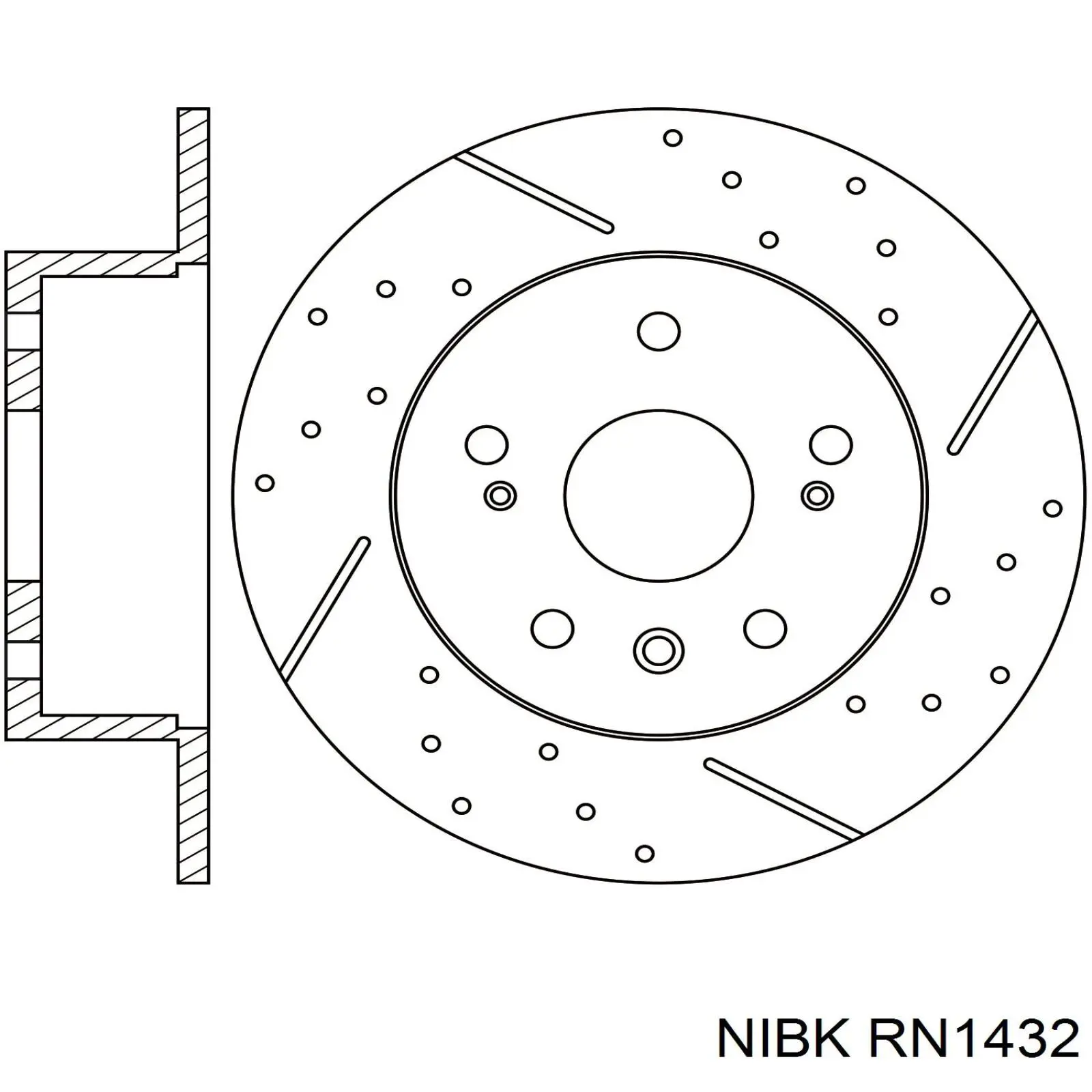RN1432 Nibk диск гальмівний задній