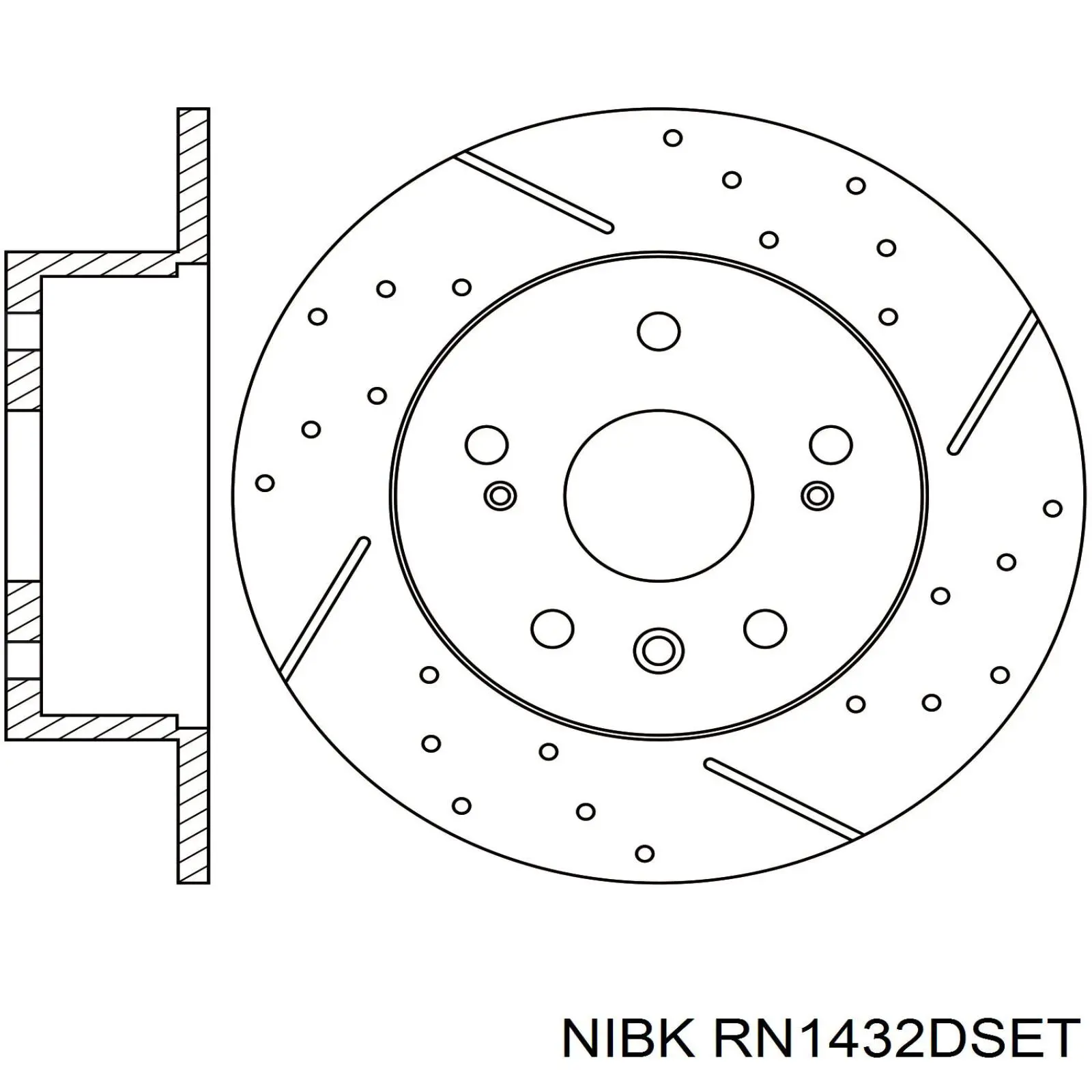 Задні дискові гальма Nibk RN1432DSET ціна, від 35.77 USD