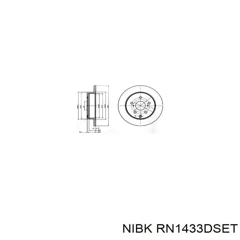 RN1433DSET Nibk Дискові гальма