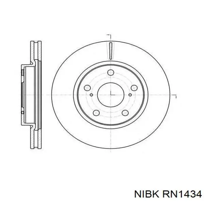 Диск гальмівний передній Protechnic PRD2498