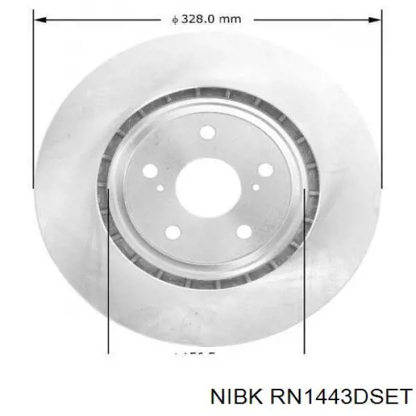 Гальмівні диски передні RN1443DSET Nibk