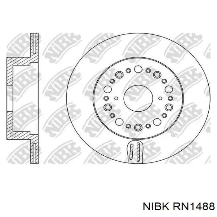 Диск гальмівний задній RN1488 Nibk