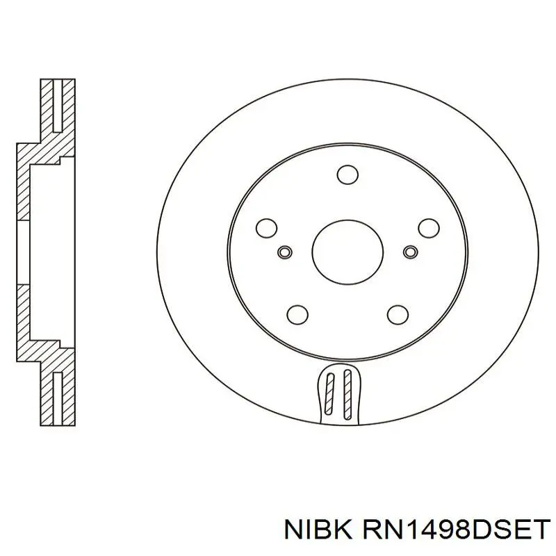 RN1498DSET Nibk Гальмо дискове переднє