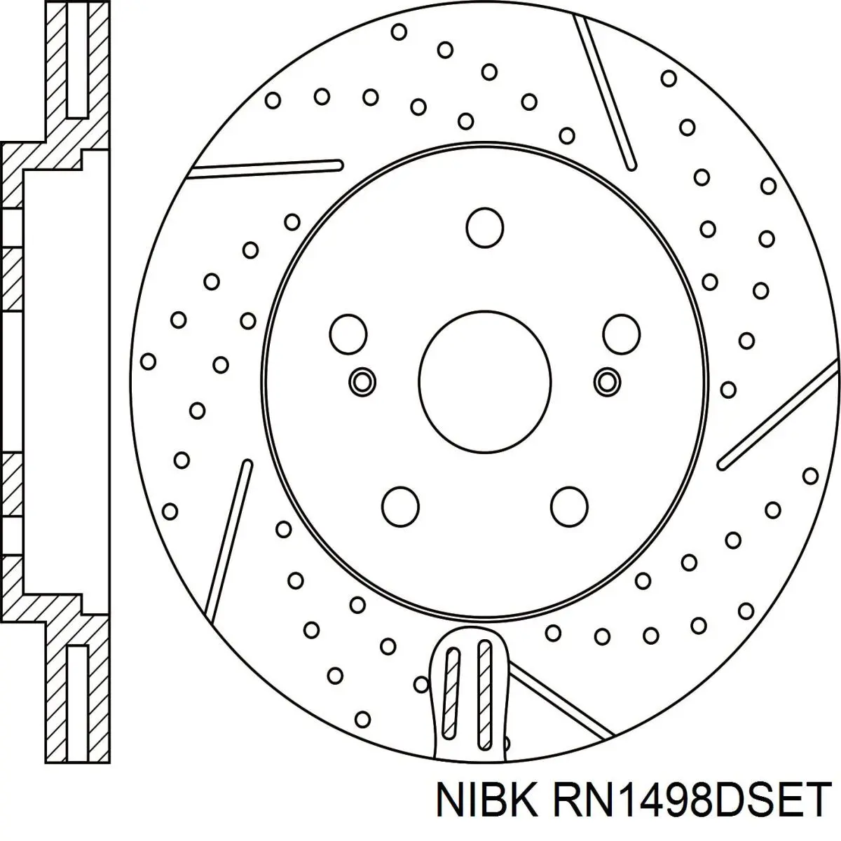 Гальмівні диски передні RN1498DSET Nibk