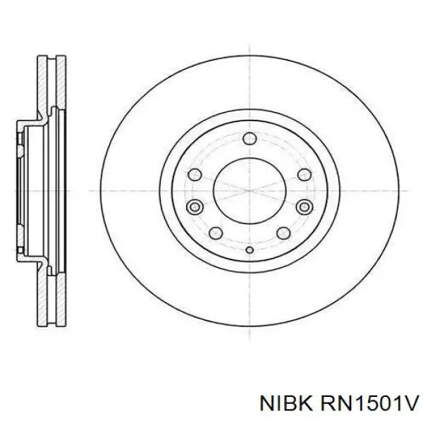Диск гальмівний передній Mikoda 1348S