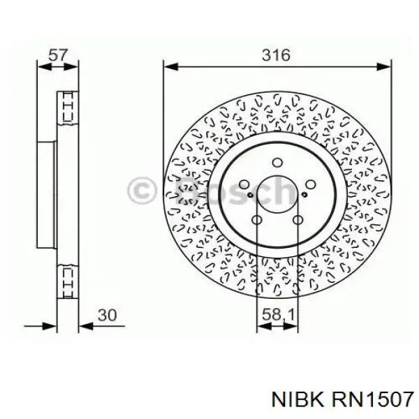 Диск переднього гальма Subaru 26300AG02A ціна, від 61.84 USD