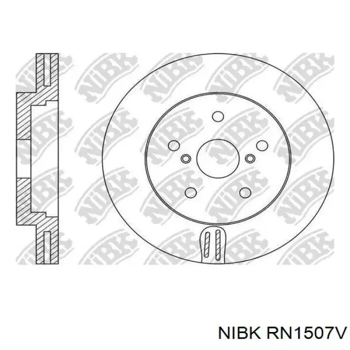 Гальмівні диски передні RN1507V Nibk