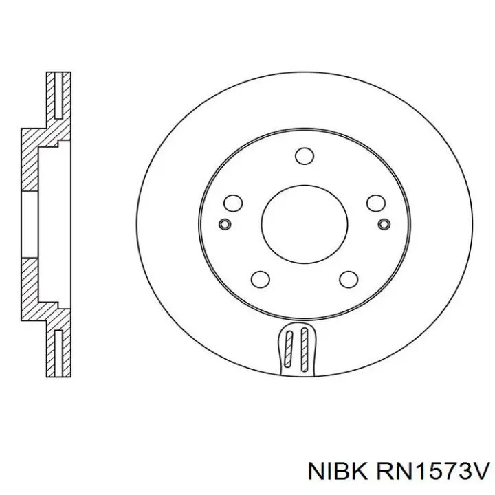 RN1573V Nibk диск гальмівний передній
