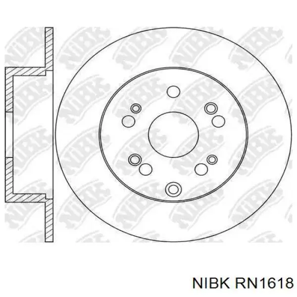 Купити RN1618 Nibk Диск заднього гальма