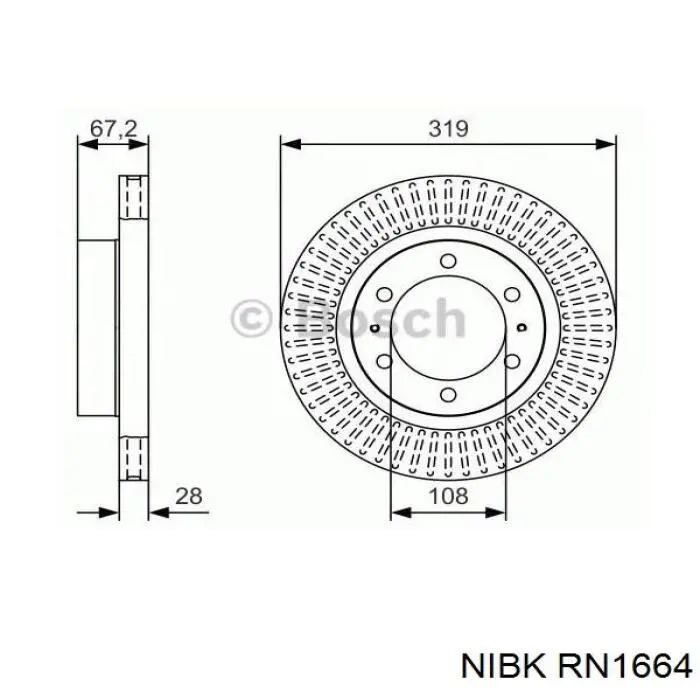 Диск гальмівний передній TRW DF6726S