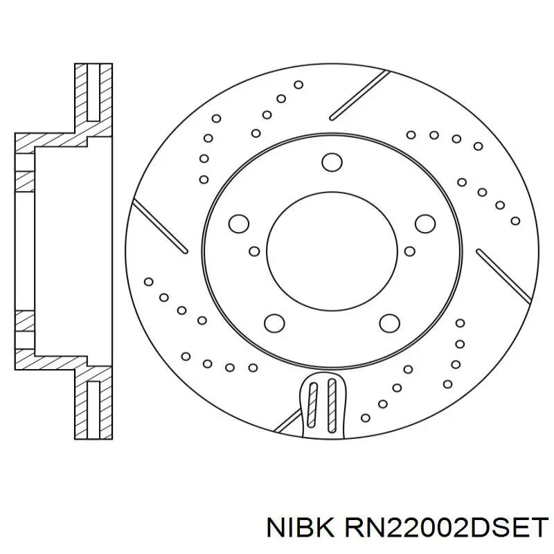 Гальмівні диски передні RN22002DSET Nibk