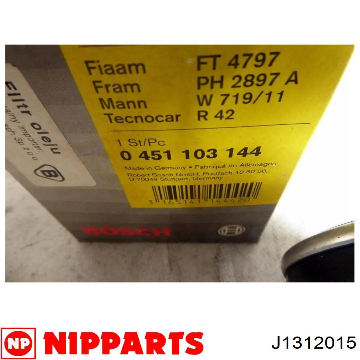 Масляний фільтр двигуна Nipparts J1312015 ціна, від 5.86 USD