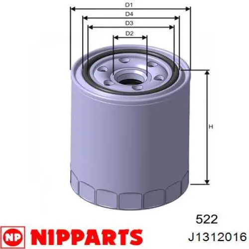 Купити J1312016 Nipparts Фільтр очищення масла відцентровий
