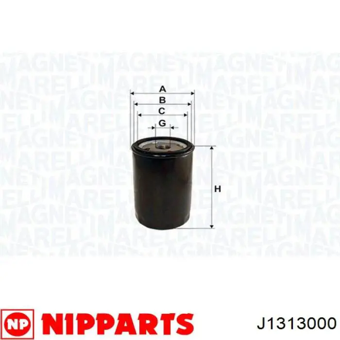 J1313000 Nipparts Фільтр масла