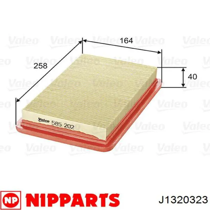 Елемент повітряного фільтра Nipparts J1320323 ціна, від 4.77 USD