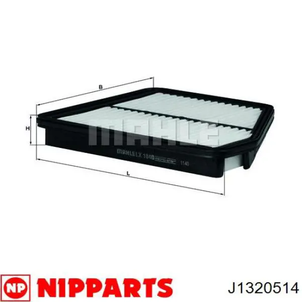 Фільтр повітряний Interparts IPAH026