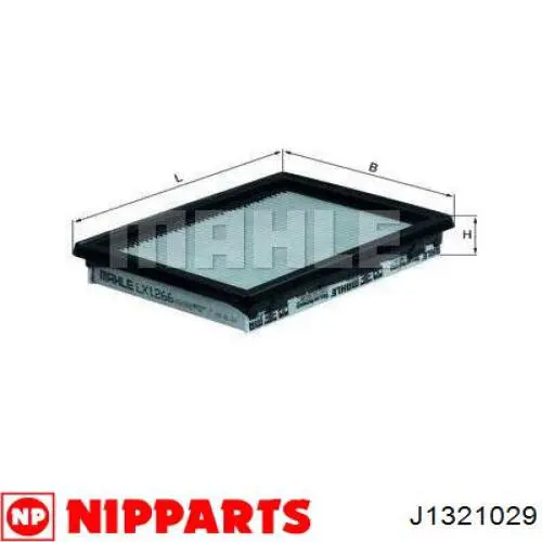Елемент повітряного фільтра Nipparts J1321029 ціна, від 5.06 USD