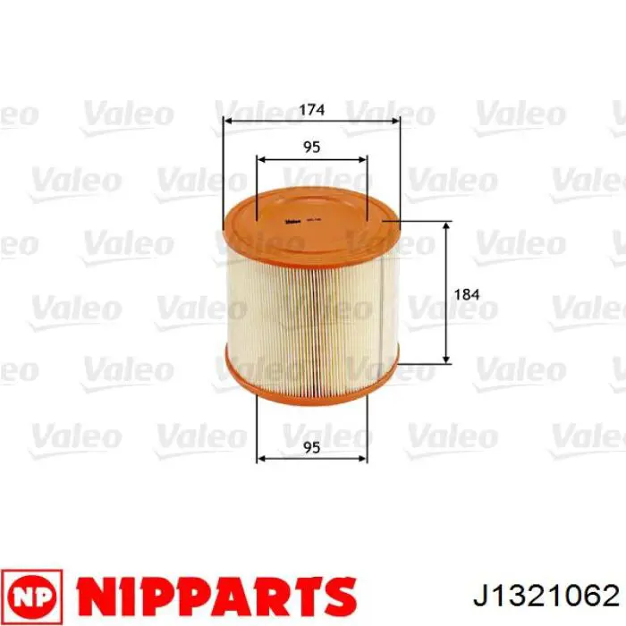 Купити J1321062 Nipparts Автомобільний фільтр повітря