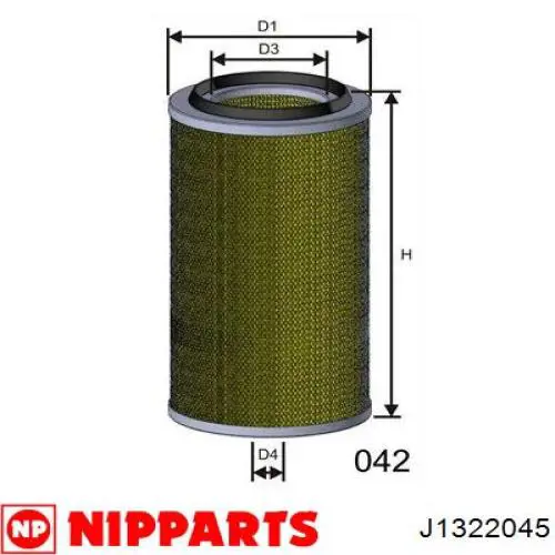 Фільтр повітряний J1322045 Nipparts