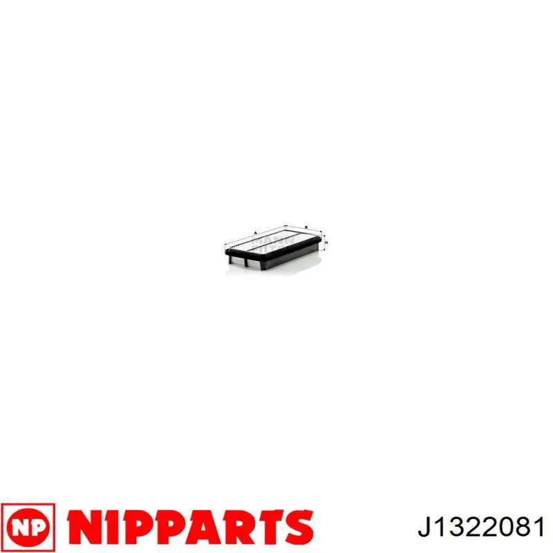 Купити J1322081 Nipparts Автомобільний фільтр повітря