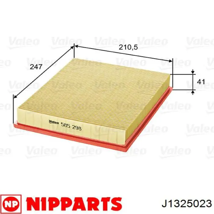 Купити J1325023 Nipparts Автомобільний фільтр повітря