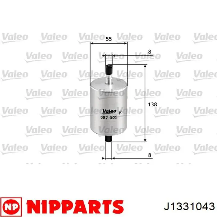 Паливний фільтр J1331043 Nipparts