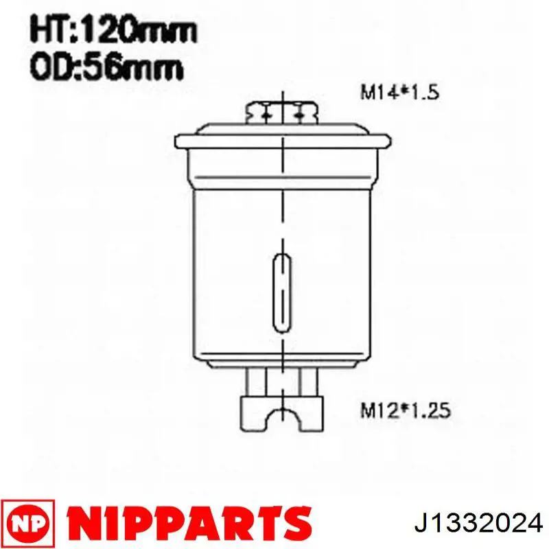 Фільтр тонкого очищення палива Nipparts J1332024 ціна, від 7.00 USD
