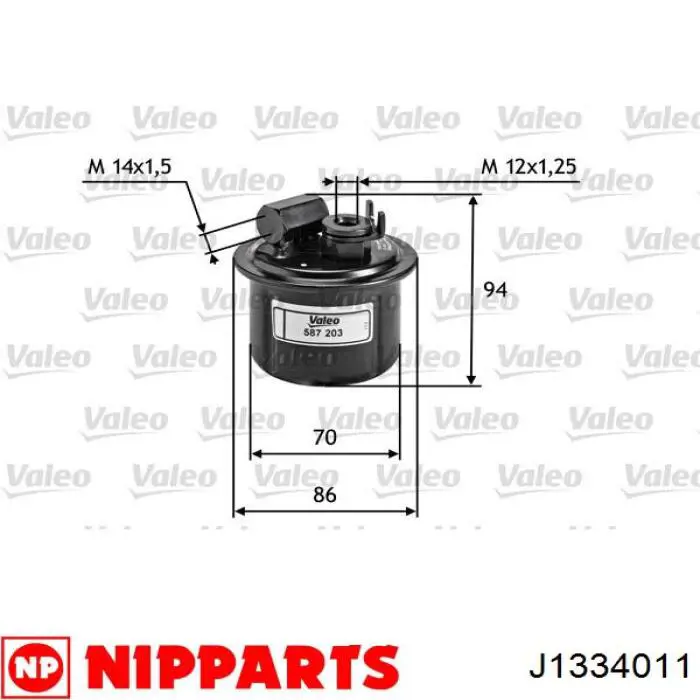 Фільтр тонкого очищення палива Nipparts J1334011 ціна, від 7.19 USD