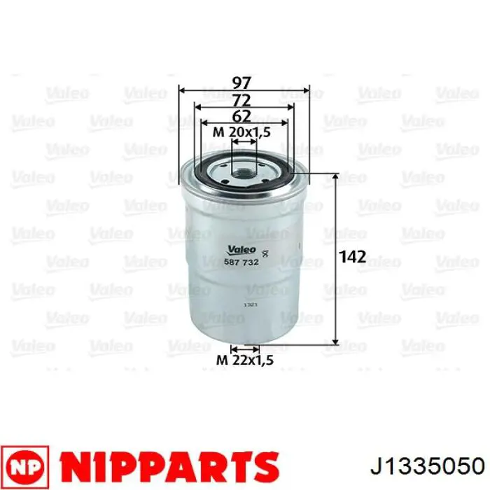Фільтр тонкого очищення палива Nipparts J1335050 ціна, від 8.74 USD