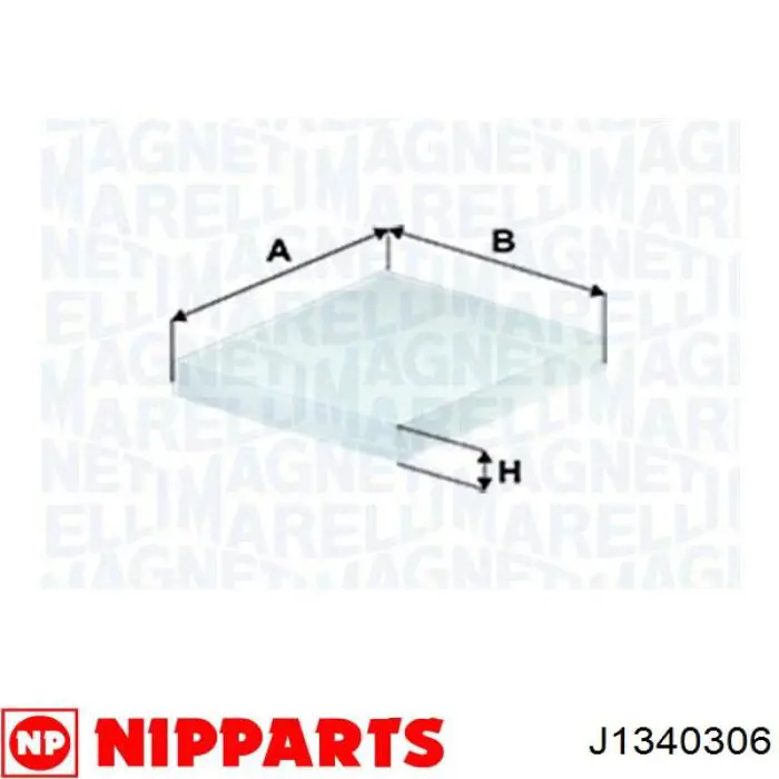 Купити J1340306 Nipparts Фільтр салону вугільний