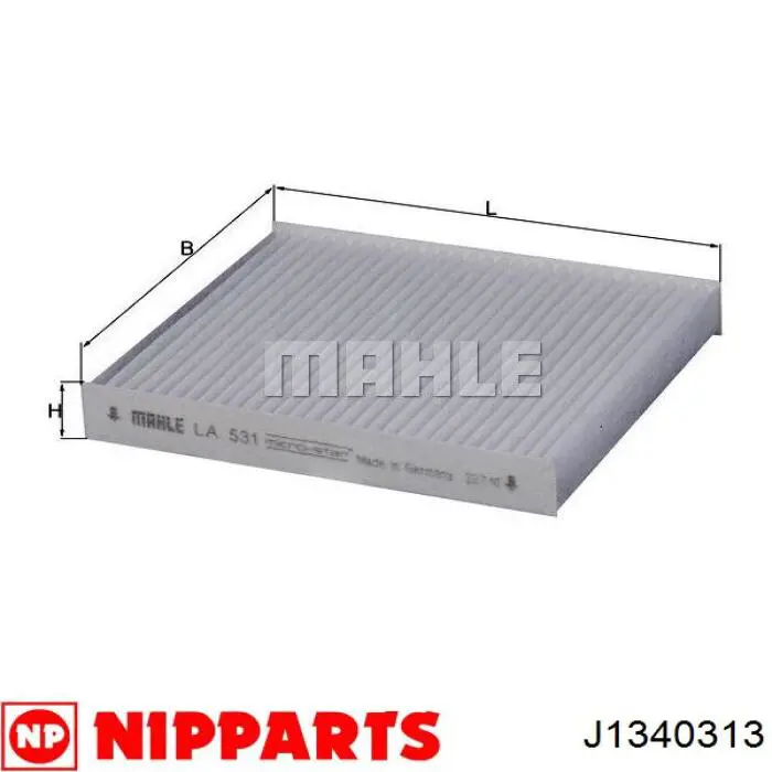 Фільтр повітряний обігрівача Nipparts J1340313 ціна, від 4.05 USD