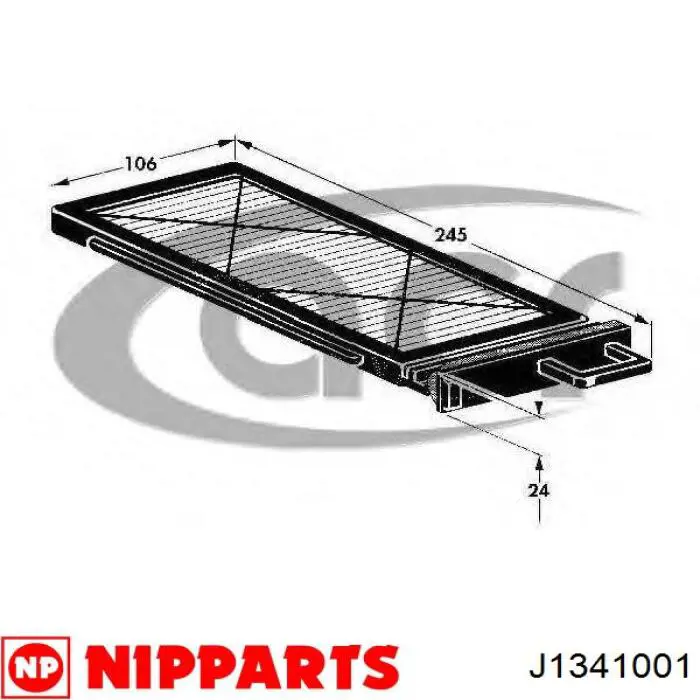 Фільтр повітряний обігрівача Nipparts J1341001 ціна, від 6.16 USD