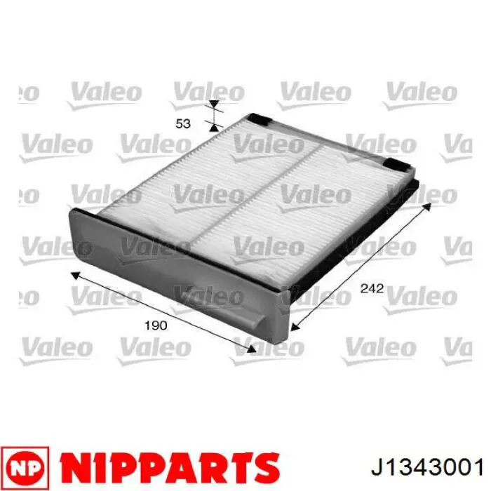 Фільтр повітряний обігрівача Nipparts J1343001 ціна, від 5.70 USD