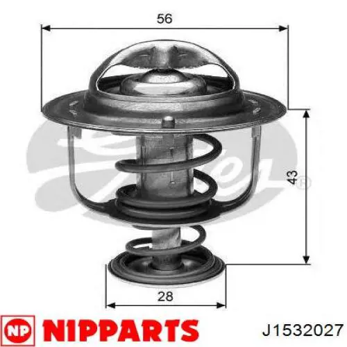 Автомобільний термостат Nipparts J1532027 ціна, від 9.50 USD