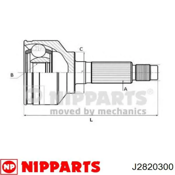 ШРУС зовнішній передній J2820300 Nipparts