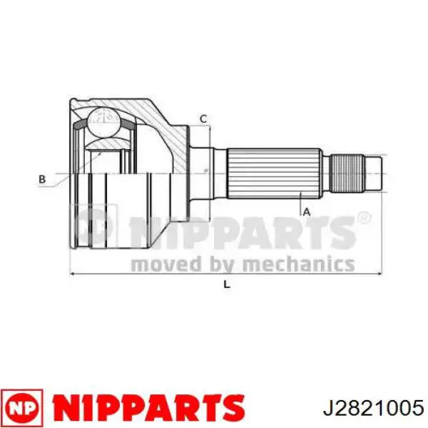 Купити J2821005 Nipparts Шарнір приводу зовнішній