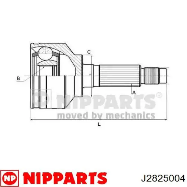 Купити J2825004 Nipparts Шарнір приводу зовнішній
