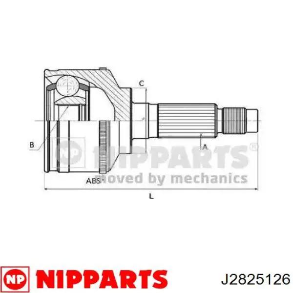 Купити J2825126 Nipparts Шарнір приводу зовнішній