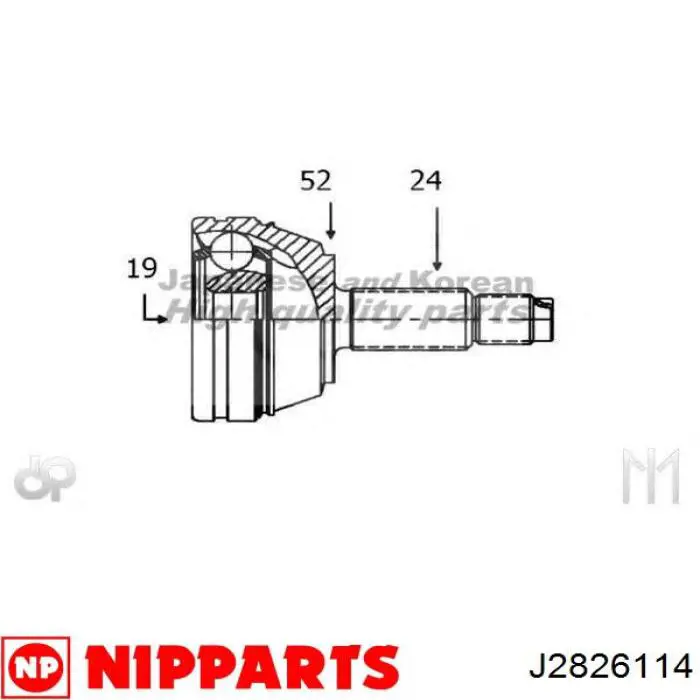 Граната колісна Nipparts J2826114 ціна, від 23.20 USD